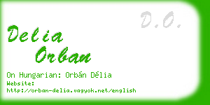 delia orban business card